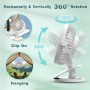 COZII Rechargeable USB Fan, 3 in 1 Small Table Fan with Clip, Powerful Quiet Portable Fan 5 Speed, 720° Rotation Mini Fans for