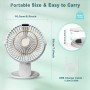 COZII Rechargeable USB Fan, 3 in 1 Small Table Fan with Clip, Powerful Quiet Portable Fan 5 Speed, 720° Rotation Mini Fans for