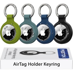 PESTON Llavero AirTag Impermeable IP67 - Funda para Apple AirTag, Antipérdida, Antigolpes y Antiarañazos – Accesorio para