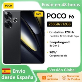 POCO F6 5G Smartphone versión Global 256GB/512GB Pantalla AMOLED Snapd