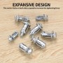 60 Pcs M4 M5 M6 Pasadores Huecos, Metal para Cavidades, Tacos Anclajes Metálicos para Cavidades de Metal, Tornillos de Pétalos,
