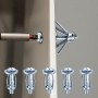 60 Pcs M4 M5 M6 Pasadores Huecos, Metal para Cavidades, Tacos Anclajes Metálicos para Cavidades de Metal, Tornillos de Pétalos,