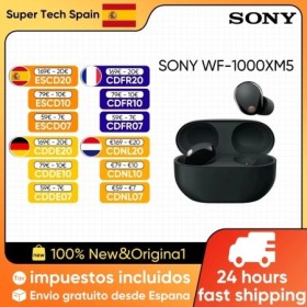 SONY-auriculares inalámbricos WF-1000XM5 con Bluetooth, dispositivo de