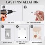 12 Piezas Colgador Cuadros, Colgador de Cuadros Adhesivo Ganchos Autoadhesivos para Cuadros y Espejos, Soporte de Pared para