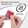 12 Piezas Colgador Cuadros, Colgador de Cuadros Adhesivo Ganchos Autoadhesivos para Cuadros y Espejos, Soporte de Pared para