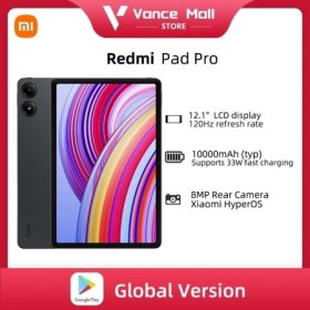 Versión global Xiaomi Redmi Pad Pro Pantalla LCD 12.1" 120 Hz Snapdrag
