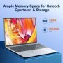 Computadora portátil de 15,6 pulgadas, 32GB de Ram DDR4, 2TB SSD, Inte
