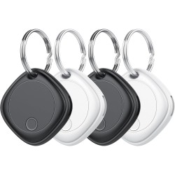 Smart Air Tag Tracker 4 Pack, Buscador de Objetos Bluetooth Funciona con Buscar Apple (Sólo iOS, Android no Compatible), Rastreo
