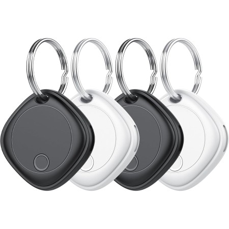 Smart Air Tag Tracker 4 Pack, Buscador de Objetos Bluetooth Funciona con Buscar Apple (Sólo iOS, Android no Compatible), Rastreo