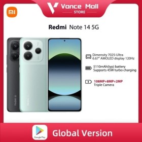 Xiaomi-Smartphone Redmi Note 14 5G, versión Global, 6,67 ", AMOLED, NF