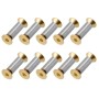 Contencinty Paquete de 10 tornillos de mango de cuchillo, remaches, tornillos, tornillos planos hexagonales dorados, tornillos