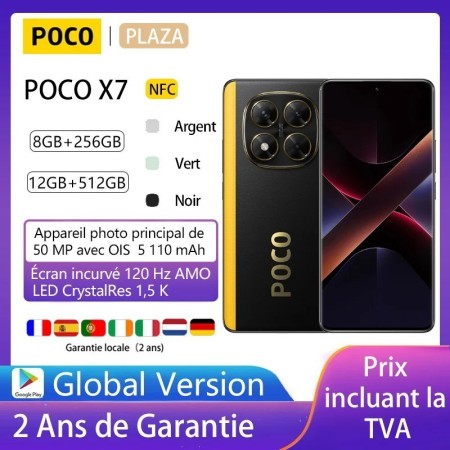 POCO X7 5G, NFC, teléfono inteligente, Dimensity 7300-Ultra, pantalla 