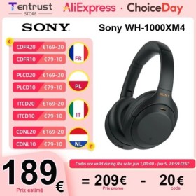 Sony-auriculares inalámbricos WH-1000XM4, tecnología de escucha inteli