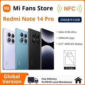 Xiaomi-Smartphone Redmi Note 14 Pro, versión Global, 4G, NFC, cámara i