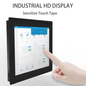 Monitor LCD industrial de pantalla táctil resistiva de 19 pulgadas con