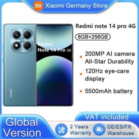 Xiaomi-Smartphone Redmi Note 14 Pro 4G, versión Global, MediaTek Helio