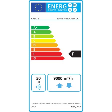 CREATE / WINDCALM/Ceiling fan with black light and control/40W, silent, Ø132 cm, 6 speeds, 3 light temperatures, timer,