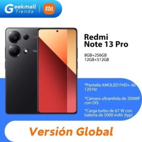 Versión Global Xiaomi Redmi Note 13 Pro 4G 200MP OIS Cámara Helio G99-
