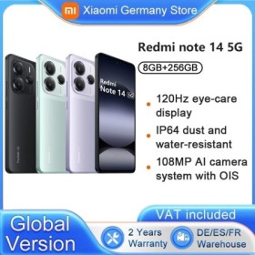 Xiaomi-Smartphone Redmi Note 14, versión Global, 5G, NFC, MTK Dimensit