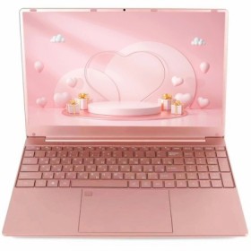 Portátil rosa de 15,6 pulgadas alimentado por Windows 11 Intel Celeron