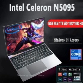 Ordenador portátil con Windows 11, 16GB de RAM, 1TB, SSD, N5095 Intel 