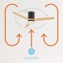 CREATE / WINDCALM/Ceiling fan with black light and control/40W, silent, Ø132 cm, 6 speeds, 3 light temperatures, timer,