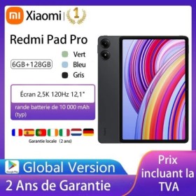 Xiaomi-Redmi Pad Pro, 12,1 ",120Hz, cámara de 8 MP, 10000 mAh, carga d