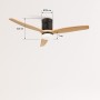 CREATE / WINDCALM/Ceiling fan with black light and control/40W, silent, Ø132 cm, 6 speeds, 3 light temperatures, timer,