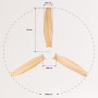 CREATE / WINDCALM/Ceiling fan with black light and control/40W, silent, Ø132 cm, 6 speeds, 3 light temperatures, timer,