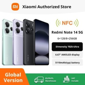 Redmi Note 14 5G Versión Global Smartphone NFC MediaTek Dimensity 7025