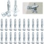 20 Piezas Tacos de Expansión Metálicos, M8 x 52 mm Tacos Metalicos de Expansion, Anclajes de Expansión Tornillos, Acero Zincado