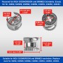 Tuerca conectora de mueble, 12 piezas, 14 x 11 mm, compatible con GODMORGON y BRIMES de IKEA, recambio para 19250, 102509,