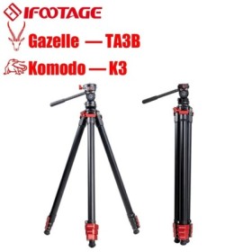 Iimage-trípode Gazelle TA3B con cabezal fluido K3, Kit profesional de 