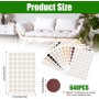 12 Hojas/648 Piezas Pegatinas Tapa Tornillos, ø21mm Pegatina Agujero de Tornillos, Tapa Agujeros Mueble PVC Impermeable, Tapar