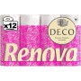 Renova Papel higiénico 4 Capas Blanco Decorado Perfumado - 12 rollos de papel