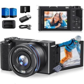 Cámara Digital de 72MP para fotografía, videocámara Vlogging con Zoom 