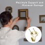 120 PCS Ganchos para Cuadros, Kit de Colgadores Pesados para Colgar Cuadros, Colgador para Marcos con Clavos, Gancho para Marcos