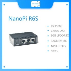 Enrutador NanoPi R6S amigable RK3588S Cortex-A76, 8GB DDR4 32GB eMMc 2
