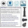 FandWay Tornillos De Conexión,M5x16mm Tornillos Para Muebles de Acero Inox A2 V2A Dacromet Negro Para Armarios,Tableros,Madera