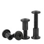 FandWay Tornillos De Conexión,M5x16mm Tornillos Para Muebles de Acero Inox A2 V2A Dacromet Negro Para Armarios,Tableros,Madera