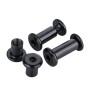 FandWay Tornillos De Conexión,M5x16mm Tornillos Para Muebles de Acero Inox A2 V2A Dacromet Negro Para Armarios,Tableros,Madera