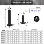 FandWay Tornillos De Conexión,M5x16mm Tornillos Para Muebles de Acero Inox A2 V2A Dacromet Negro Para Armarios,Tableros,Madera