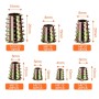 Crihovy Juego de 130 Piezas Insertos Roscados, Tuercas para Madera de Aleación de Zinc, Tuercas Hexagonales Inserción Roscado,
