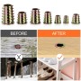 Crihovy Juego de 130 Piezas Insertos Roscados, Tuercas para Madera de Aleación de Zinc, Tuercas Hexagonales Inserción Roscado,