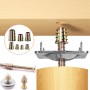 Crihovy Juego de 130 Piezas Insertos Roscados, Tuercas para Madera de Aleación de Zinc, Tuercas Hexagonales Inserción Roscado,