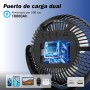 Ateroll 10000mAh Clip Fan with Remote Control, 3 Speeds Rechargeable Battery Portable Fan with Timer and LED Lights, 8 Inch