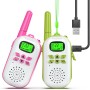 Inspireyes Walkie Talkie Kids Rechargeable, 48 Hours Working Time, Long Range 3 Km, Birthday Gifts for Boys and Girls, Outdoor