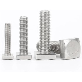 KSeSii 1~10 Uds M4 M5 M6 M8 M10 M12 304 A2 Tornillos de Cabeza Cuadrada de Acero Inoxidable Perno de máquina de Cabeza de Forma