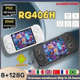 ANBERNIC-consola de reproductor de vídeo portátil RG406H, pantalla HD 
