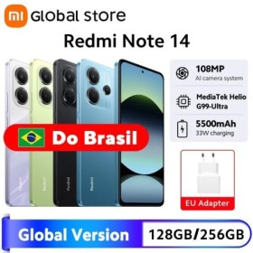 Nueva versión Global Xiaomi Redmi Note 14 Smartphone 128GB/256GB ROM M